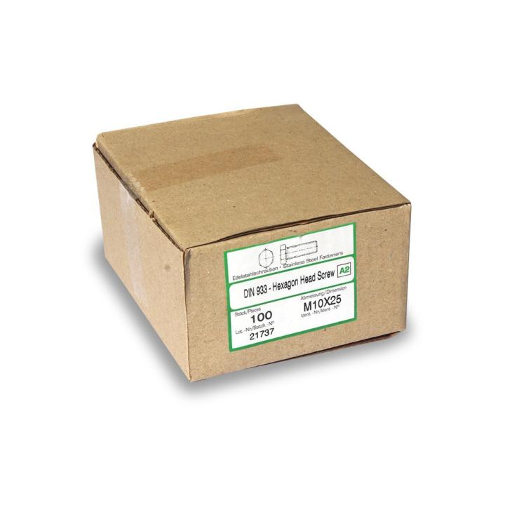 Perno de cabeza hexagonal de M10x25 1 pieza