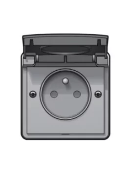 Surface-mounting socket outlet 16 A - 250 V AC