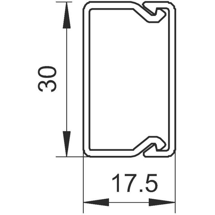 Weißer Kabelkanal 30 x 15mm