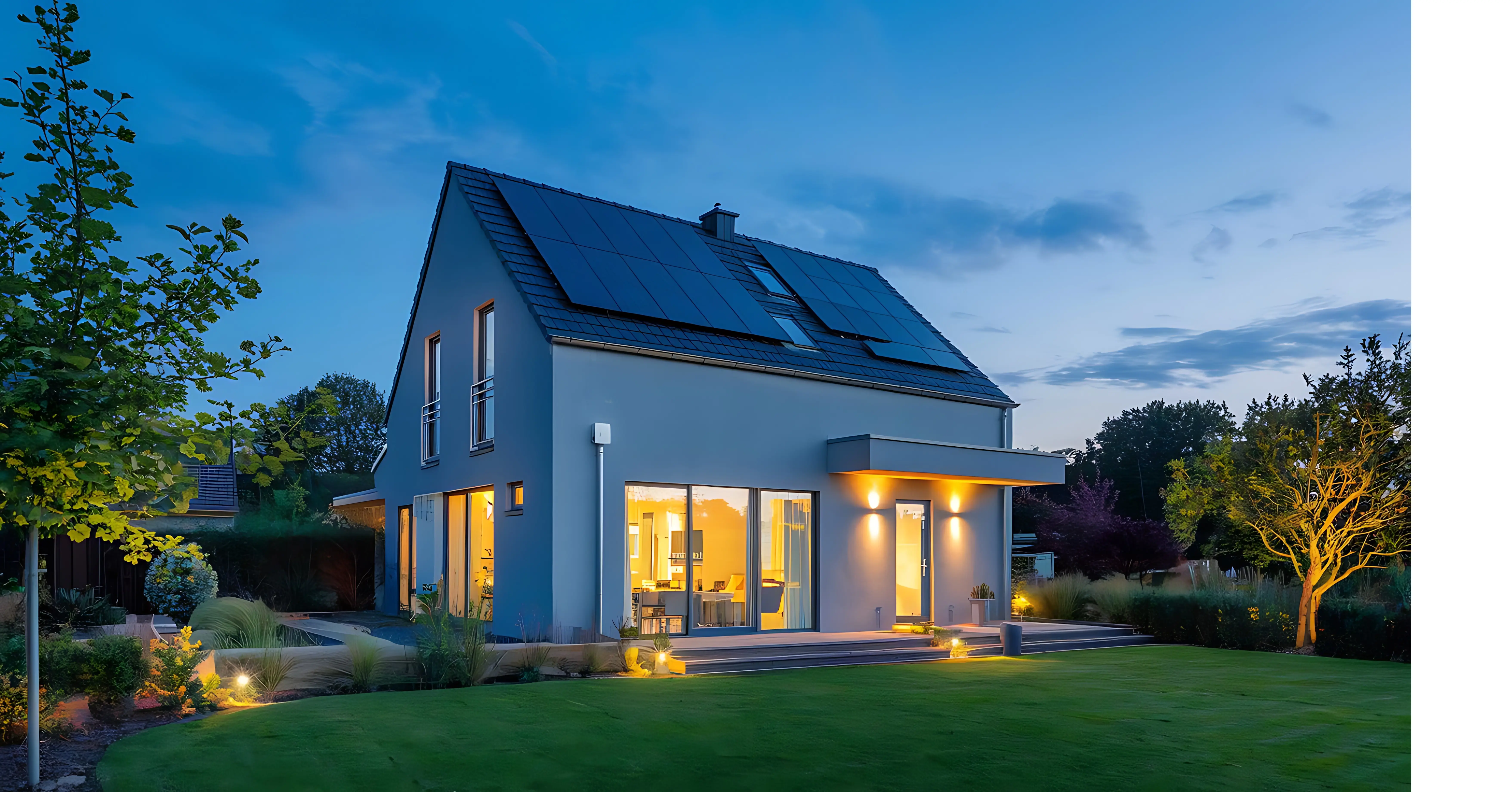 maison avec installation photovoltaique