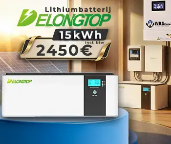 15,36 kWh LiFePO4-lithiumbatterij - DeLong Top Energy 51,2 V 300 Ah