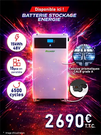Nouveauté : Batterie Lithium DeLong Top Energy LVM15 – 300 Ah 51,2 V LiFePO4 15,36 kWh – Cellules CALB de catégorie A au prix de 2690€ T.T.C.