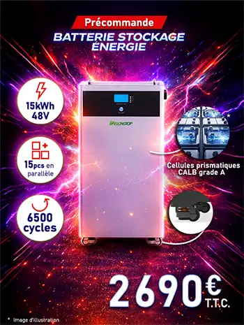 Nouveauté : Batterie Lithium DeLong Top Energy LVM15 – 300 Ah 51,2 V LiFePO4 15,36 kWh – Cellules CALB de catégorie A au prix de 2690€ T.T.C.