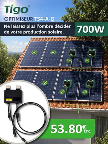 Optimiseur TS4-A-O au prix de 53.80€ T.T.C.. Ne laissez plus l'ombre décider de votre production solaire.