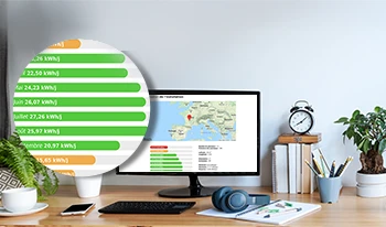 Notre simulateur solaire et son graphique de production