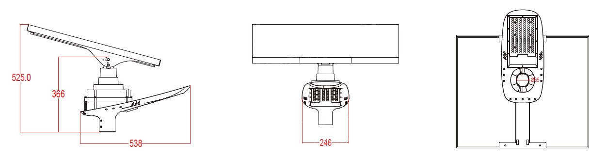 Size of the lamp post