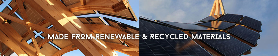 Made of renewable and recycled materials