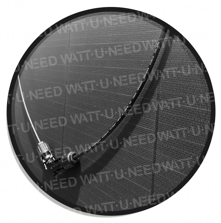 Zoom sur les connectiques du panneau