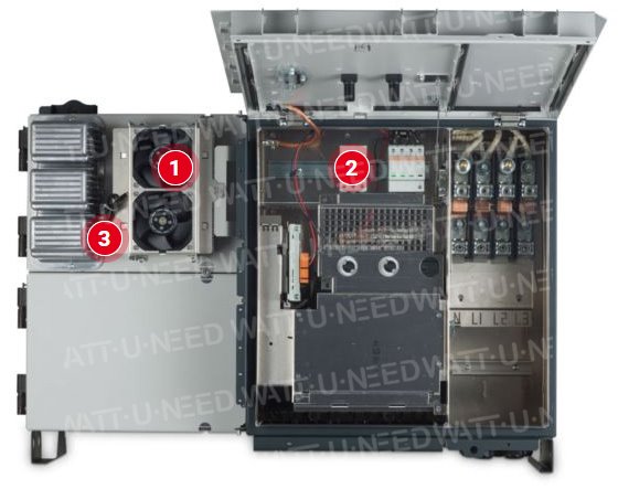 Détails interne onduleur Fronius Tauro ECO