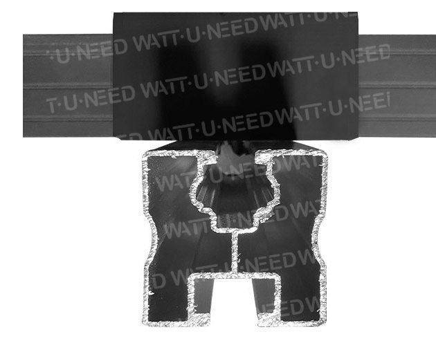 Clame de fin montée sur un rail