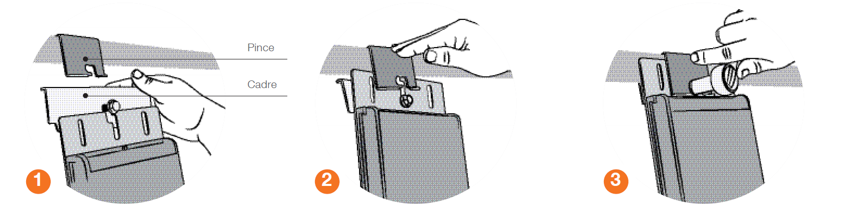 Step by step mounting clamp in phase