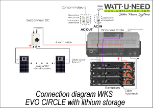 Connection diagram WKS EVO CIRCLE with lithium storage