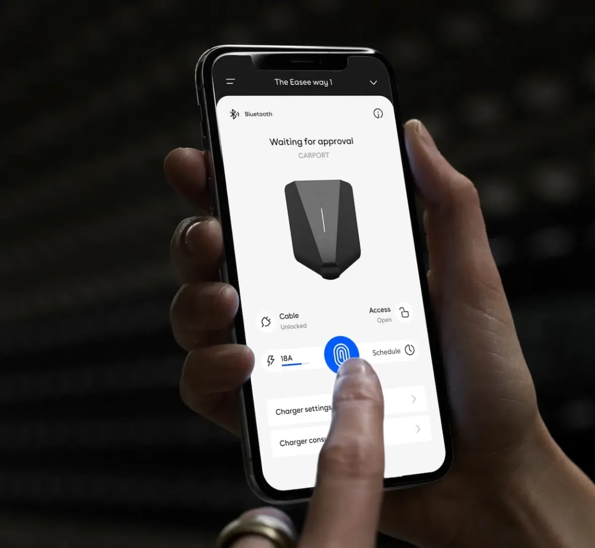 Aperçu de l'application mobile Easee
