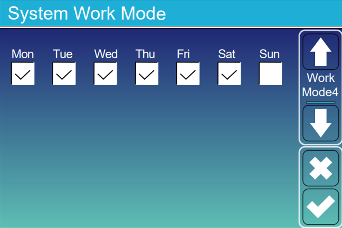Deye Time of Use screen with active time slots and days