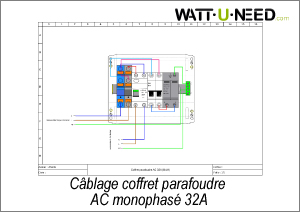 Sch&eacute;ma c&acirc;blage coffret parafoudre AC monophas&eacute; installation solaire