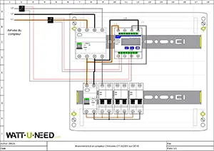 branchement d'un compteur Chint (DEYE) triphasé 3x230 avec CT final