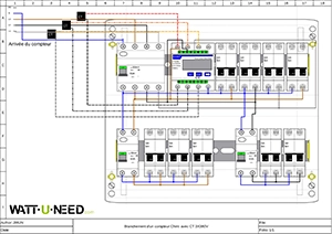 branchement d'un compteur Chint (Sofar) triphasé 3x380 avec CT final