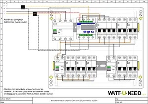 branchement d'un compteur Chint (Sofar) triphasé 3x230 avec CT final