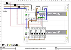 branchement d'un compteur Chint (DEYE) triphasé 3x380 avec CT final
