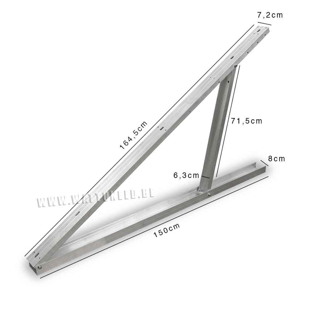 Support en aluminium règlable pour panneau solaire 108 cm