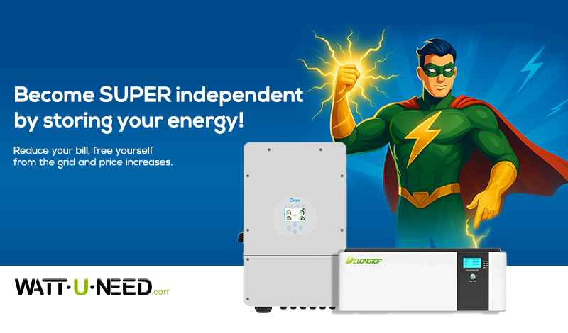 Become SUPER self-sufficient by storing your energy!