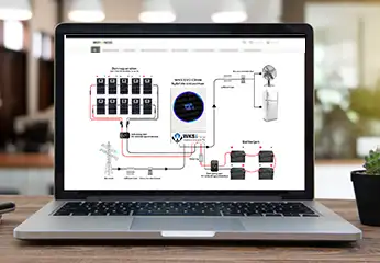 Photovoltaik-Montageschema